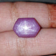 Star Ruby Gemstone Cabochon: Natural Untreated Unheated Red 6Ray Star Ruby Hexagon Shape 1pc for Jewelry