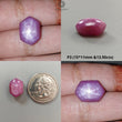 Star Ruby Gemstone Cabochon: Natural Untreated Unheated Red 6Ray Star Ruby Hexagon Shape 1pc for Jewelry