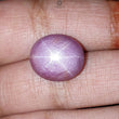 Star Ruby Gemstone Cabochon: Natural Untreated Unheated Red 6Ray Star Ruby Oval Round Shape 1pc for Jewelry