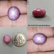 Star Ruby Gemstone Cabochon: Natural Untreated Unheated Red 6Ray Star Ruby Oval Round Shape 1pc for Jewelry