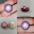 Star Ruby Gemstone Cabochon: Natural Untreated Unheated Red 6Ray Star Ruby Oval Round Shape 1pc for Jewelry