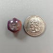 Star Ruby Gemstone Cabochon: Natural Untreated Unheated Red 6Ray Star Ruby Round Hexagon Shape 1pc for Jewelry