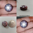 Star Ruby Gemstone Cabochon: Natural Untreated Unheated Red 6Ray Star Ruby Round Hexagon Shape 1pc for Jewelry