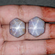 Star Ruby Gemstone Cabochon: 31.00cts Natural Untreated Unheated Milky 6Ray Star Ruby Hexagon Shape 18*15mm Pair for Jewelry