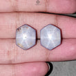 Milky Star Ruby Gemstone Cabochon: 36.20cts Natural Untreated Unheated 6Ray Star Ruby Hexagon Shape 15*11.5mm Pair July Birthstone