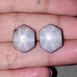 Milky Star Ruby Gemstone Cabochon: 36.20cts Natural Untreated Unheated 6Ray Star Ruby Hexagon Shape 15*11.5mm Pair July Birthstone