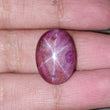 Star Ruby Gemstone Cabochon: Natural Untreated Unheated Red 6Ray Star Ruby Oval Shape 1pc for Jewelry July Birthstone