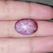 Star Ruby Gemstone Cabochon: Natural Untreated Unheated Red 6Ray Star Ruby Oval Shape 1pc for Jewelry July Birthstone