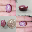 Star Ruby Gemstone Cabochon: Natural Untreated Unheated Red 6Ray Star Ruby Oval Shape 1pc for Jewelry July Birthstone