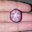 Star Ruby Gemstone Cabochon: 33.20cts Natural Untreated Unheated 6Ray Star Ruby Hexagon Shape 19*15mm 1pc for Jewelry July Birthstone