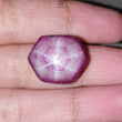 Star Ruby Gemstone Cabochon: 33.20cts Natural Untreated Unheated 6Ray Star Ruby Hexagon Shape 19*15mm 1pc for Jewelry July Birthstone