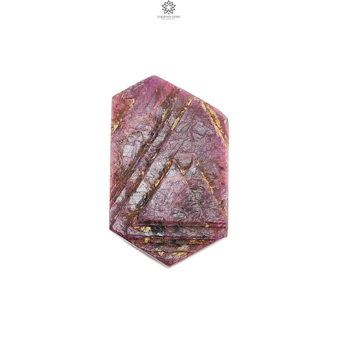 Record Keeper Ruby Gemstone Crystal: 343.50cts Natural Untreated Unheated Red Ruby Triangle Formative Hexagon Specimen 49*30*17mm