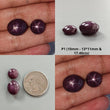 Star Ruby Gemstone Cabochon: Natural Untreated Unheated Red 6Ray Star Ruby Oval Shape 2pc For Jewelry