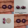 Star Ruby Gemstone Cabochon: Natural Untreated Unheated Red 6Ray Star Ruby Oval Shape 2pc For Jewelry