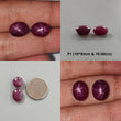 Star Ruby Gemstone Cabochon: Natural Untreated Unheated Red 6Ray Star Ruby Oval & Round Shape 2pc - 3pc Set For Jewelry