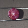 Star Ruby Gemstone Wand Specimen: 44.40cts Natural Untreated 6Ray Star Ruby Hexagon Shape Healing Crystal 21*16mm 1pc July Birthstone