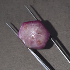 Star Ruby Gemstone Wand Specimen: 95.80cts Natural Untreated 6Ray Star Ruby Hexagon Shape Healing Crystal 29*20mm 1pc July Birthstone