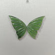 Antigorite Serpentine Gemstone Carving: Natural Untreated Unheated Serpentine Hand Carved Butterfly Pair for Jewelry