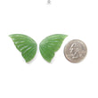 Antigorite Serpentine Gemstone Carving: Natural Untreated Unheated Serpentine Hand Carved Butterfly Pair for Jewelry