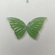 Antigorite Serpentine Gemstone Carving: Natural Untreated Unheated Serpentine Hand Carved Butterfly Pair for Jewelry