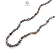 Silver Gray Sapphire Loose Beads: 57.60cts Natural Unheated Sapphire Cabochon Round Plain Beads 4mm - 6mm 15"