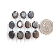 Silver Gray Sapphire Gemstone Faceted Cut: 74.50cts Natural Untreated Unheated Sapphire Oval Shape 12*10mm 11pcs Lot For Jewelry