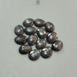 Blue, Silver Gray Sapphire Gemstone Rose Cut Slices: Natural Untreated Sapphire Fancy Shape Faceted Lots for Jewelry September Birthstone