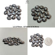 Blue, Silver Gray Sapphire Gemstone Rose Cut Slices: Natural Untreated Sapphire Fancy Shape Faceted Lots for Jewelry September Birthstone