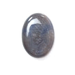 Silver Gray Blue Sapphire Gemstone Trapiche Cabochon: 46.70cts Natural Untreated Sapphire Oval Shape Cabochon 31*23mm 1pc For Jewelry