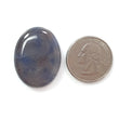 Silver Gray Blue Sapphire Gemstone Trapiche Cabochon: 52.90cts Natural Untreated Sapphire Oval Shape Cabochon 32*24.5mm 1pc For Jewelry