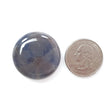 Silver Gray Blue Sapphire Gemstone Trapiche Cabochon: 70.00cts Natural Untreated Sapphire Round Shape Cabochon 30.5mm 1pc For Jewelry