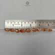 Sunstone Gemstone Loose Beads : 64.30cts Natural Untreated Chatoyant Orange Sunstone Oval Shape 11.5*9mm - 14*152mm Beads For Jewelry