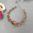 Sunstone Gemstone Loose Beads : 72.40cts Natural Untreated Chatoyant Orange Sunstone Oval Shape 8*6mm - 22.5*15mm Beads For Jewelry