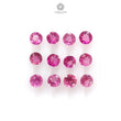 Pink Tourmaline Gemstone Faceted Cut: Natural Untreated Tourmaline Round Shape Lot For Jewelry