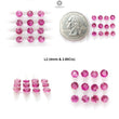 Pink Tourmaline Gemstone Faceted Cut: Natural Untreated Tourmaline Round Shape Lot For Jewelry