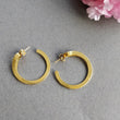 Handmade Brass Earring : 1.30" 18k Gold Plated 6.00GMS Brass Boho Style Dainty Hoop Hook Earring Gift For Her