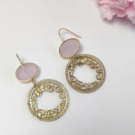 Pink Onyx Gemstone Earring : 2.50