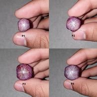 Johnson Star Ruby Gemstone Wand : 27cts - 72cts Natural Untreated Unheated Red 6Ray Star Ruby Uneven Shape