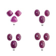 Ruby Gemstone Cabochon : Natural Untreated Unheated Ruby Oval & Cushion Shape 3pcs Sets
