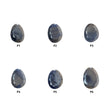 सिल्वर ब्लू शीन नीलम रत्न सामान्य कट: प्राकृतिक अनुपचारित बिना गर्म किया हुआ नीलम असमान अंडे का आकार