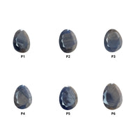 Silver Blue Sheen Sapphire Gemstone Normal Cut : Natural Untreated Unheated Sapphire Uneven Egg Shape