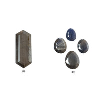 Silver Blue Sheen Sapphire Gemstone Normal Cut : Natural Untreated Unheated Sapphire Uneven Hexagon & Uneven Shape