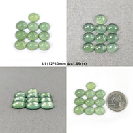 ANTIGORITE SERPENTINE Gemstone Cabochon : Natural Untreated Green Serpentine Oval Shape 12*10mm 10pcs Lots