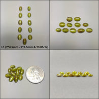 CHRYSOBERYL CAT'S EYE Gemstone Cabochon : Natural Untreated Unheated Cat's Eye Oval Shape Lots