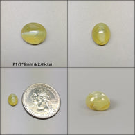 CHRYSOBERYL CAT'S EYE Gemstone Cabochon : Natural Untreated Unheated Cat's Eye Oval & Round Shape Lots