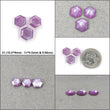 Sapphire Gemstone Normal Cut : Natural Untreated Unheated Raspberry Pink Sheen Sapphire Hexagon Shape 3pcs Sets