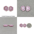 Sapphire Gemstone Flat Slices : Natural Untreated Rosemary Pink Sapphire Uneven Hexagon Shape 2pcs