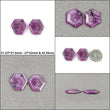 Sapphire (See Video) Gemstone Normal Cut : Natural Untreated Raspberry Pink Sapphire Hexagon Shape 2pcs
