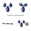 Sapphire Gemstone Rose Cut : Natural Untreated Unheated Blue Sapphire Pear Shape 3pcs Set