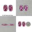 Sapphire Gemstone Rose Cut : Natural Untreated Unheated Pink Sapphire Cushion And Oval Shape Pair